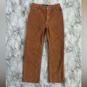Hollister | women’s size 26 3R High rise dad pants corduroy rust color pants